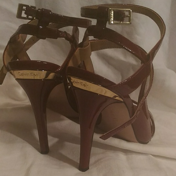 Sexy classy heeled sandels (burgundy) - Picture 2 of 2